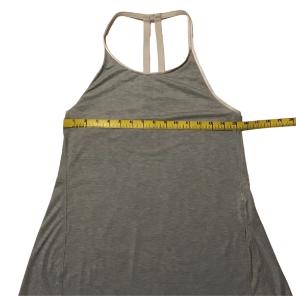 Athleta Essence satin mesh yoga women’s tank gray - Picture 4 of 7